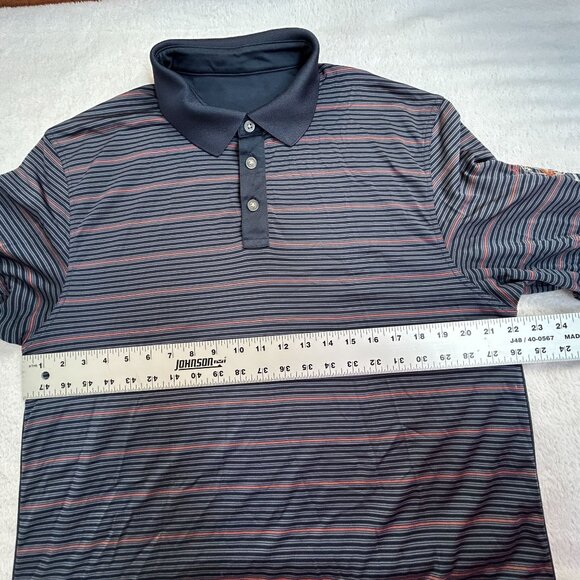 Callaway Mens Pebble Beach Invitational Polo Golf Shirt Striped Short Sleeve - Picture 6 of 7